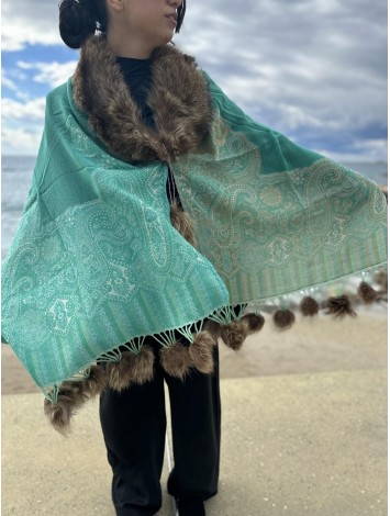 Pashmina Cape green