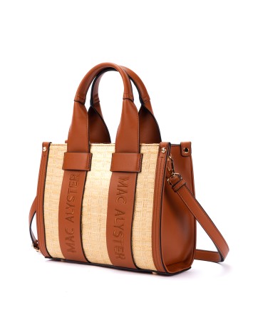 Mac Alyster Clover Raffia Tote Bag